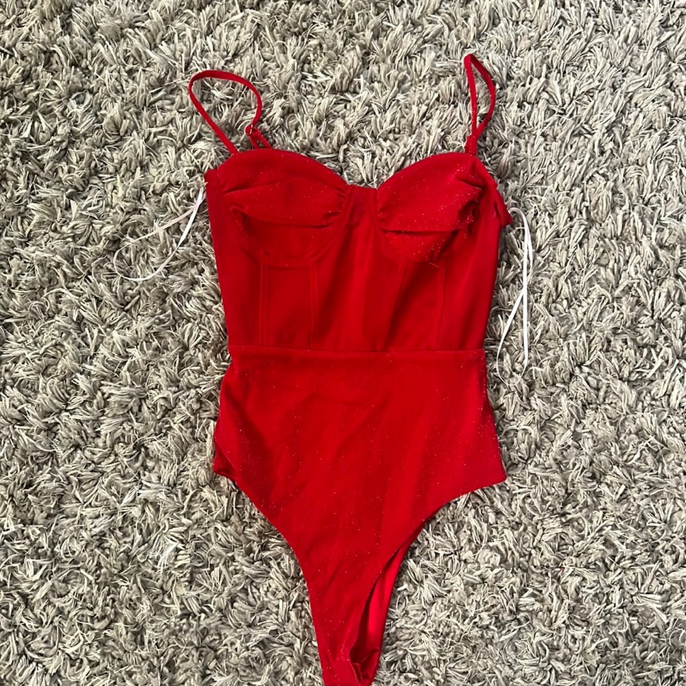 Triston red body suit Princess polly